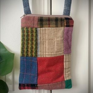 SOLD! Hanna Hats tweed cross-body boho bag
